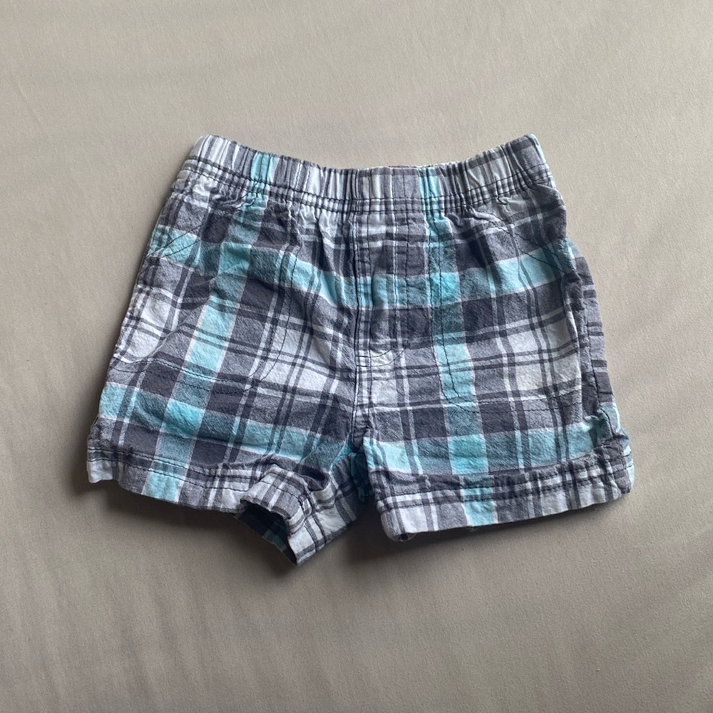 Carter’s Blue & Gray Plaid Shorts